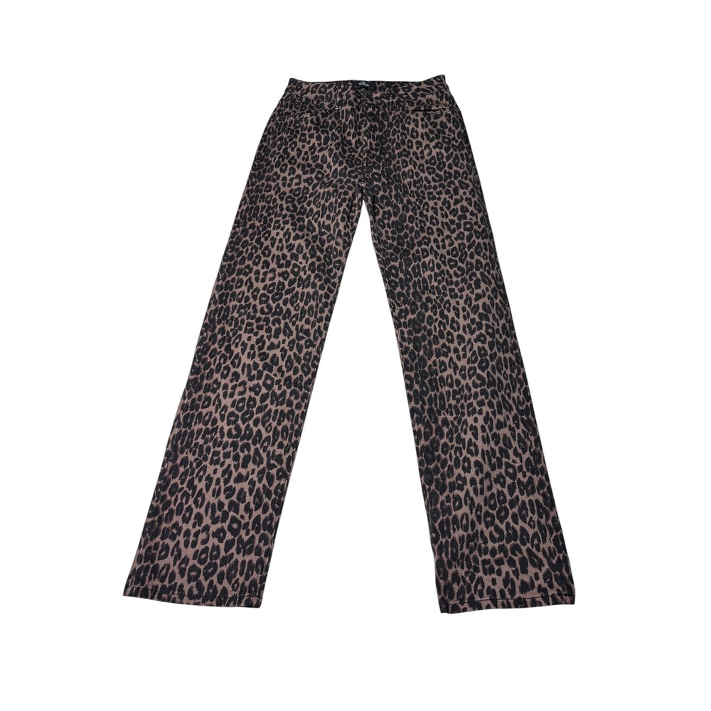 Rails The Topanga High Rise Straight Jeans Brown Nala Leopard Print Womens 26X29